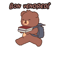 Gif animé Bon vendredi ourson